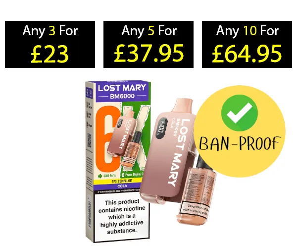 Lost Mary BM6000 2% Disposable Vape Kit TPD