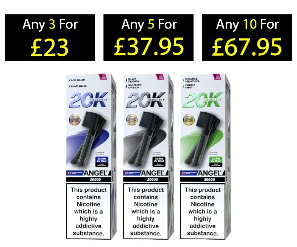 Vapes Bars Angel 20K Prefilled Pods | From £6.79
