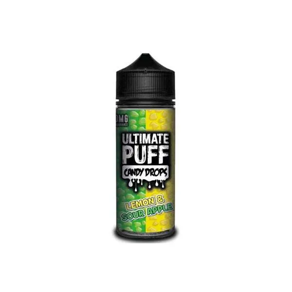 Ultimate Puff Candy Drops 0mg 100ml Shortfill bottle front packaging