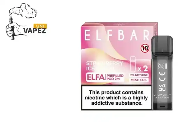 elfbar strawberry ice cream pods Elf Bar ELFA Pre-Filled Colour_Purple elfbar pods strawberry Geschmack:Menthol Elf Bar: Elfplus 12K
