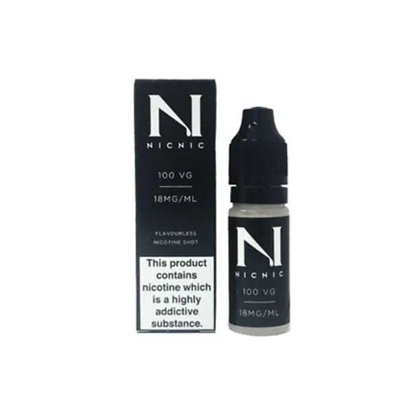 NIC NIC 18mg Nicotine Shot 10ml 100VG bottle