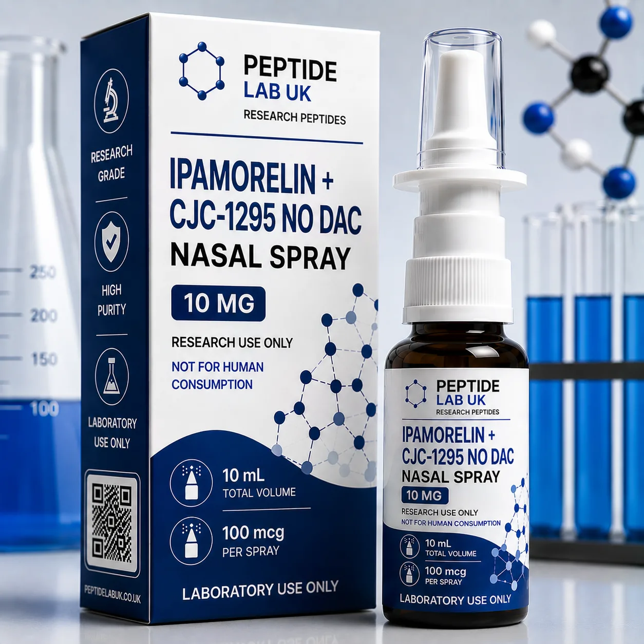 Ipamorelin + CJC-1295 No DAC 10mg Nasal Spray – view 1 of 4