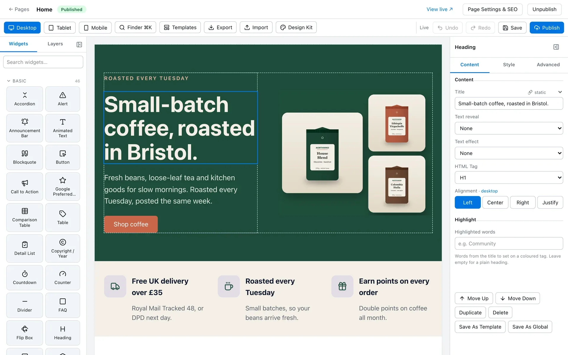 Page builder