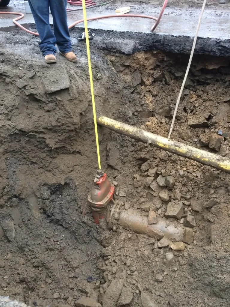 Measuring a sewer connection